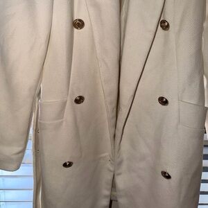 Guess White Coat with Red Label